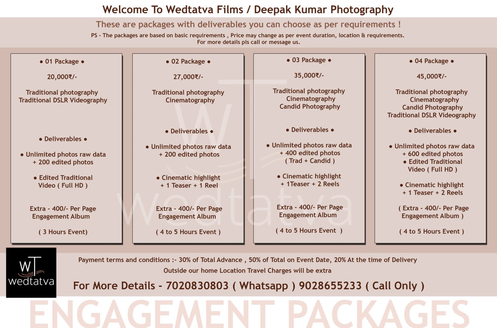 Enagement photography package in Thane, Mumbai