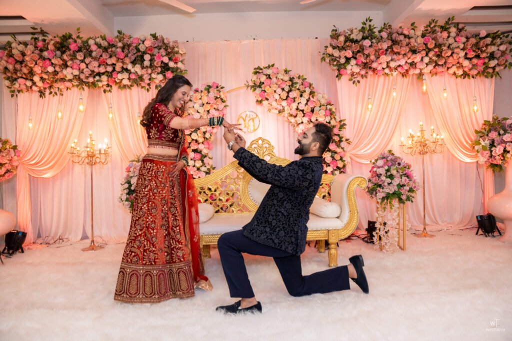 Engagement at thane Yash sharing ring with tanaya